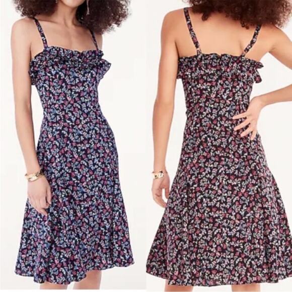 J. Crew Ruffle Stretch Silk Dress in Wisp Floral
Size 10 - Picture 2 of 8